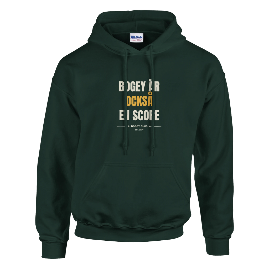 Bogey är också en score – hoodie i skogsgrön, Bogey Club Sweden