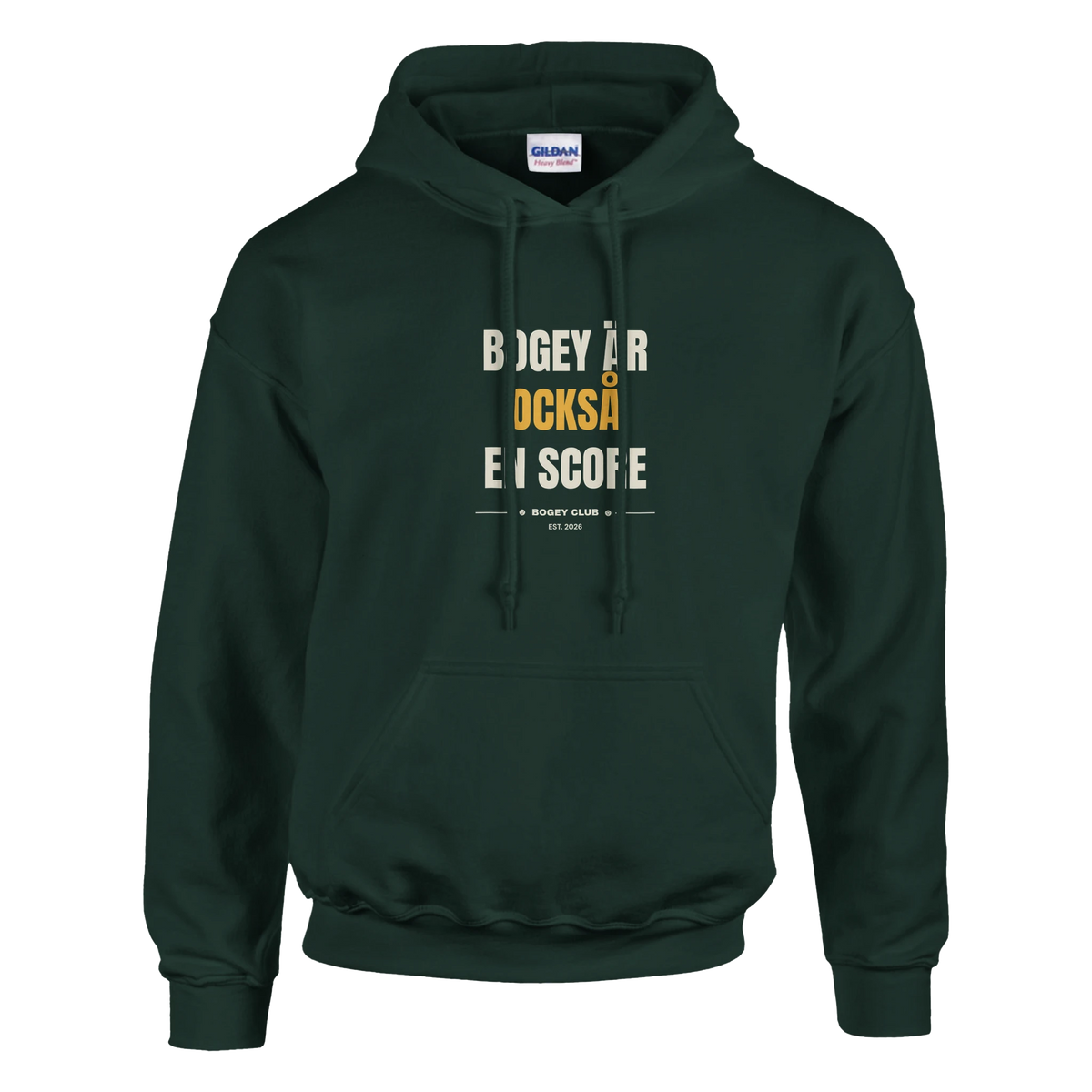 Bogey är också en score – hoodie i skogsgrön, Bogey Club Sweden