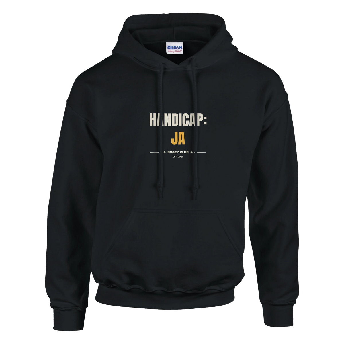 Handicap: ja – hoodie i marinblå, Bogey Club Sweden