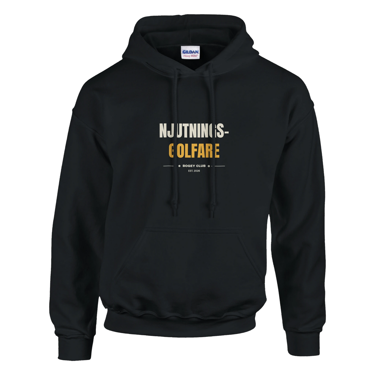 Njutningsgolfare – hoodie i marinblå, Bogey Club Sweden