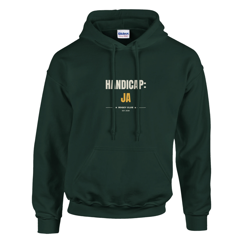 Handicap: ja – hoodie i skogsgrön, Bogey Club Sweden