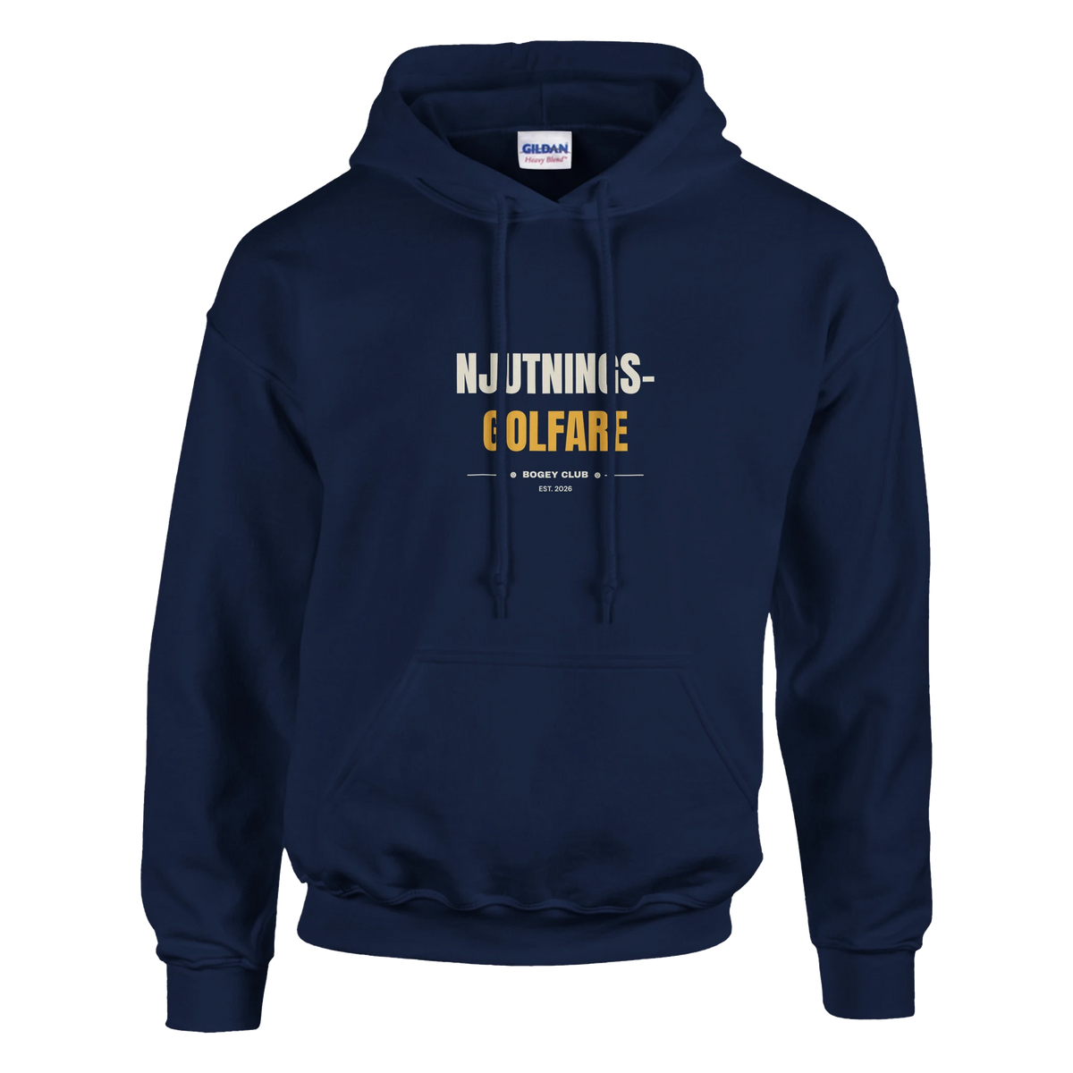 Njutningsgolfare – hoodie i svart, Bogey Club Sweden